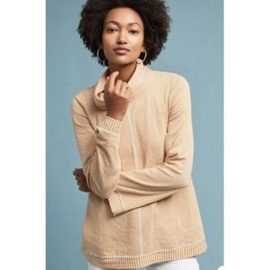 Maeve Anthropologie Tai cowl neck striped top SMALL